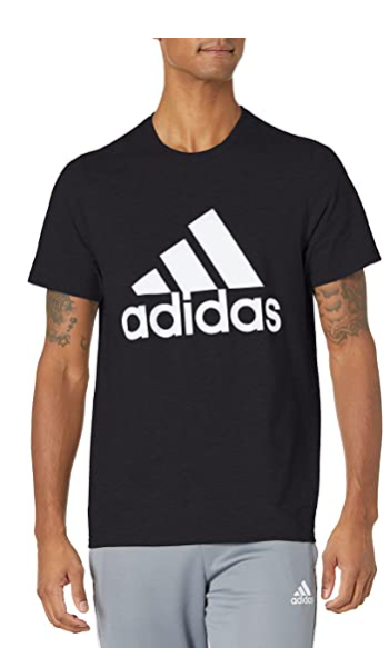 adidas adidas Men's Sports Essential Badge T-Shirt, Black / White, Small