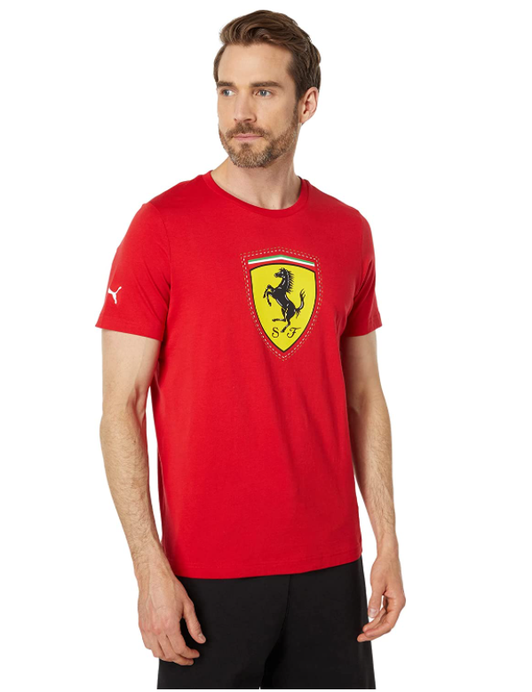 PUMA Ferrari Racing Color Black Big Shield T-Shirt